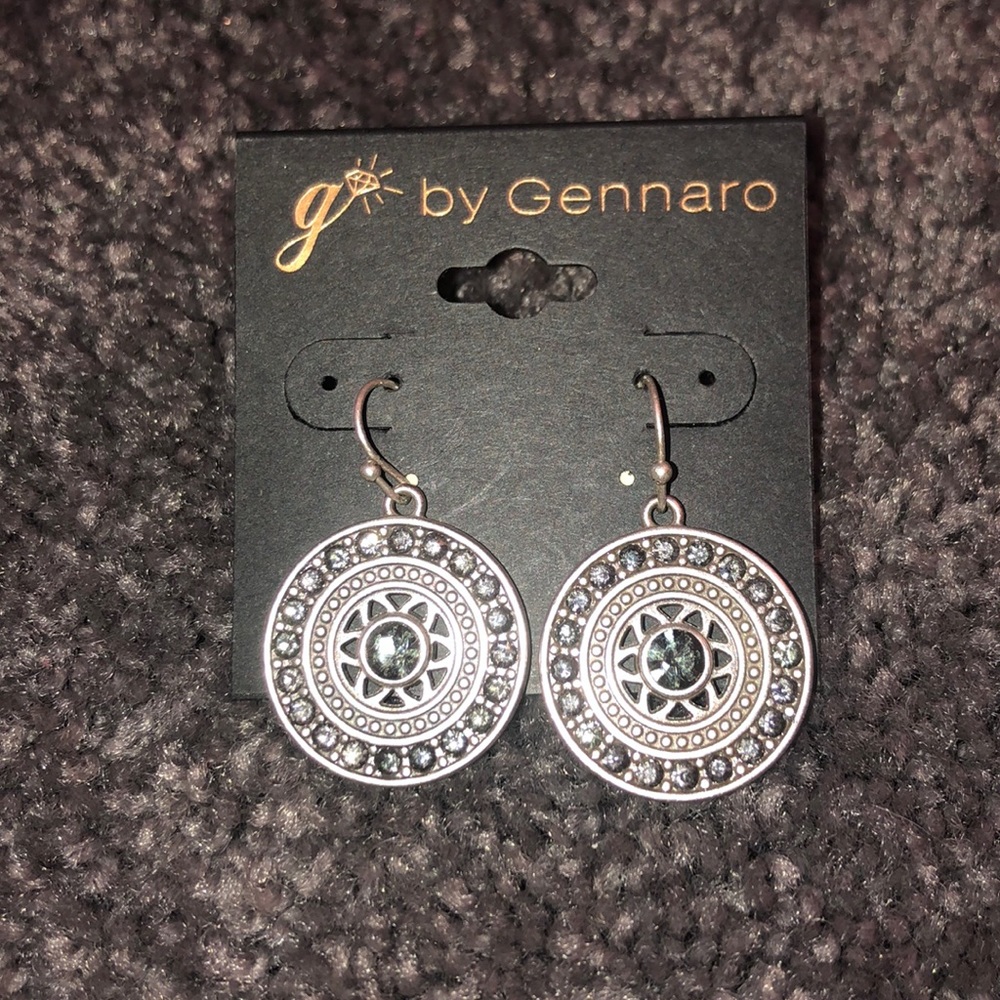 Sterling and crystal dangle earrings